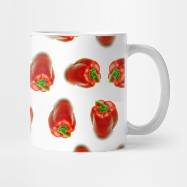 Red peppers pattern by Gaspar Avila